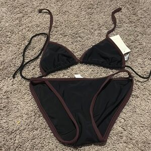 Calvin Klein Black and Brown Bikini